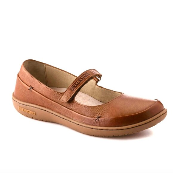 Birkenstock Shoes - Birkenstock Brown Iona Mary Jane Flat In Nut Leather, Sz 38/7 Regular Wide Width